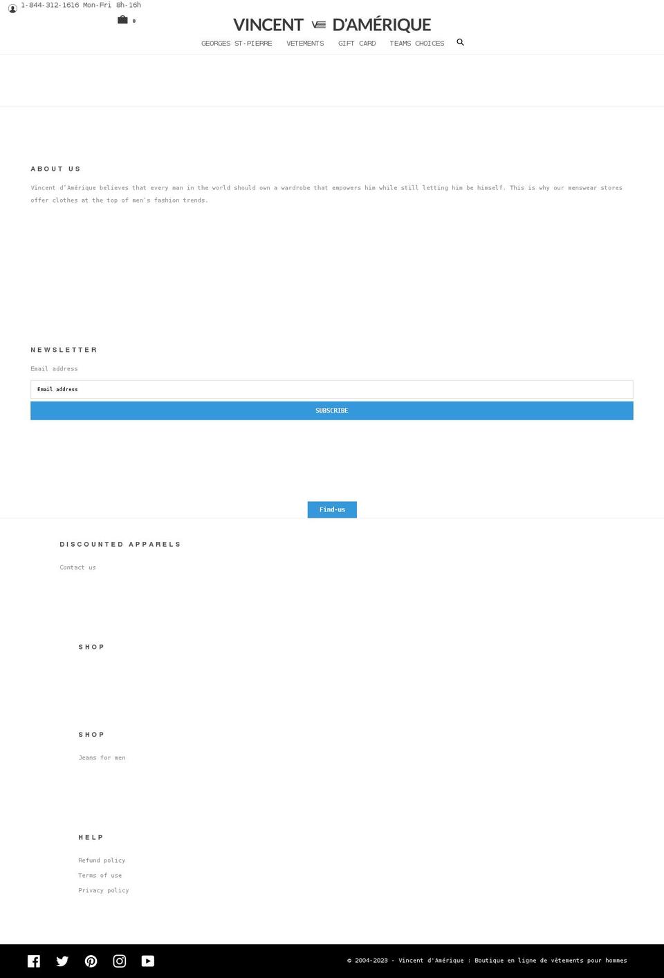 discountedapparels.com shopify website screenshot