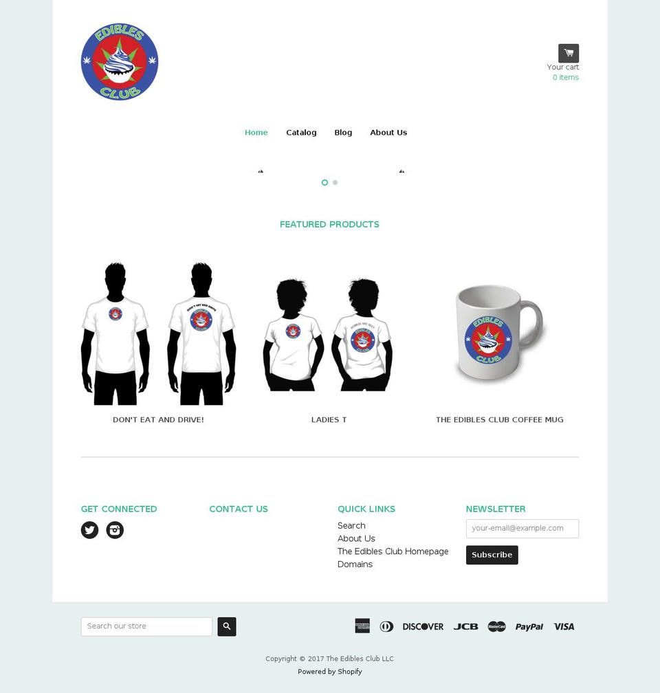 discountedibles.com shopify website screenshot