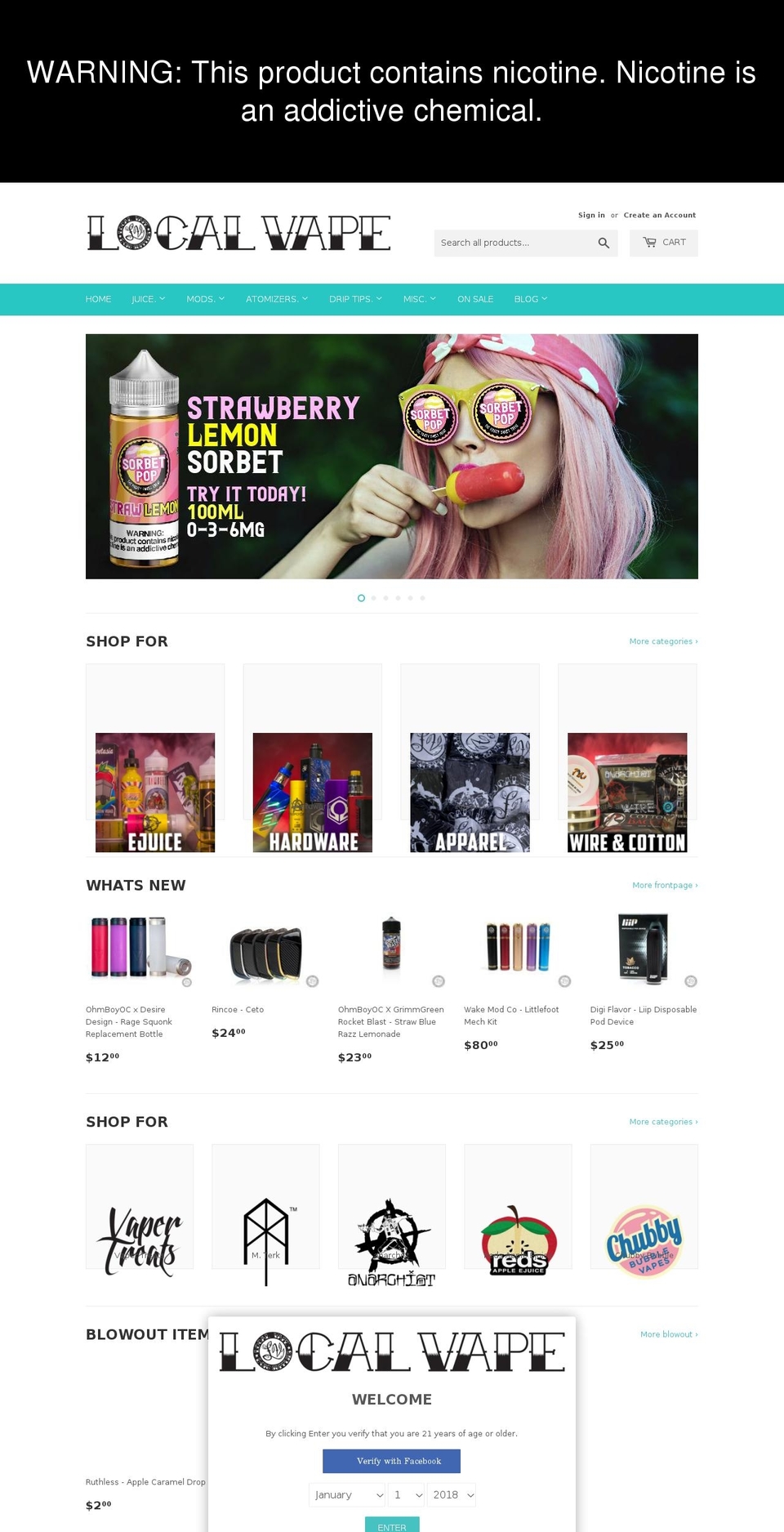 discountedvapesupply.com — Shopify storefront screenshot