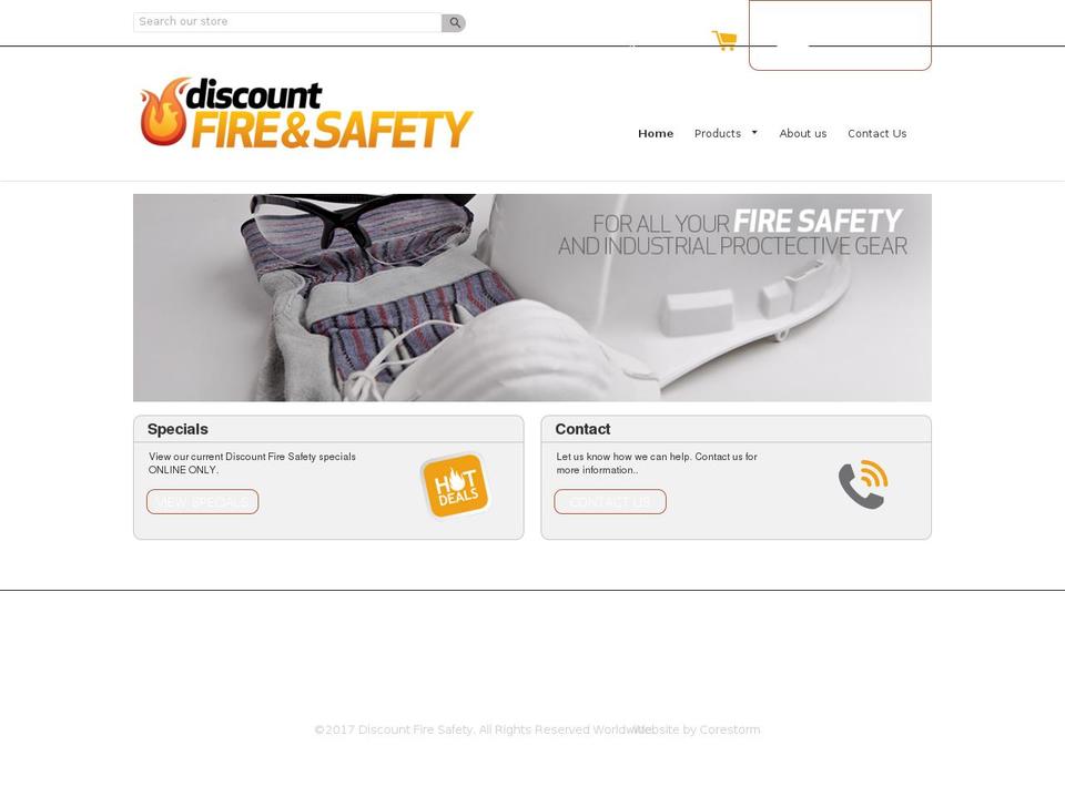 discountfiresafety.com shopify website screenshot