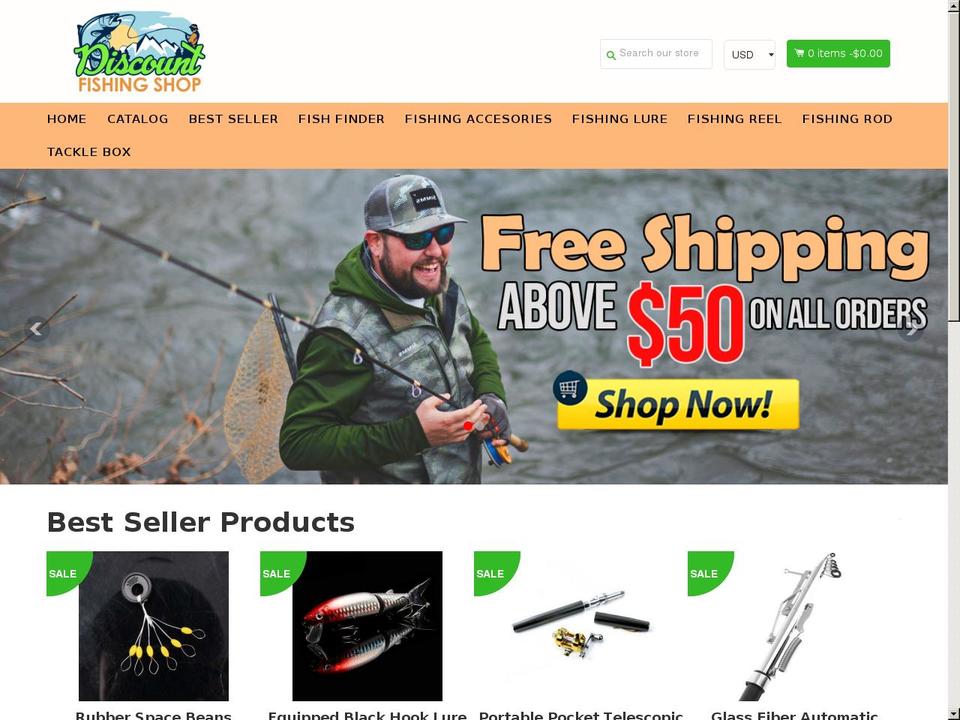 discountfishingshop.com — Shopify storefront screenshot