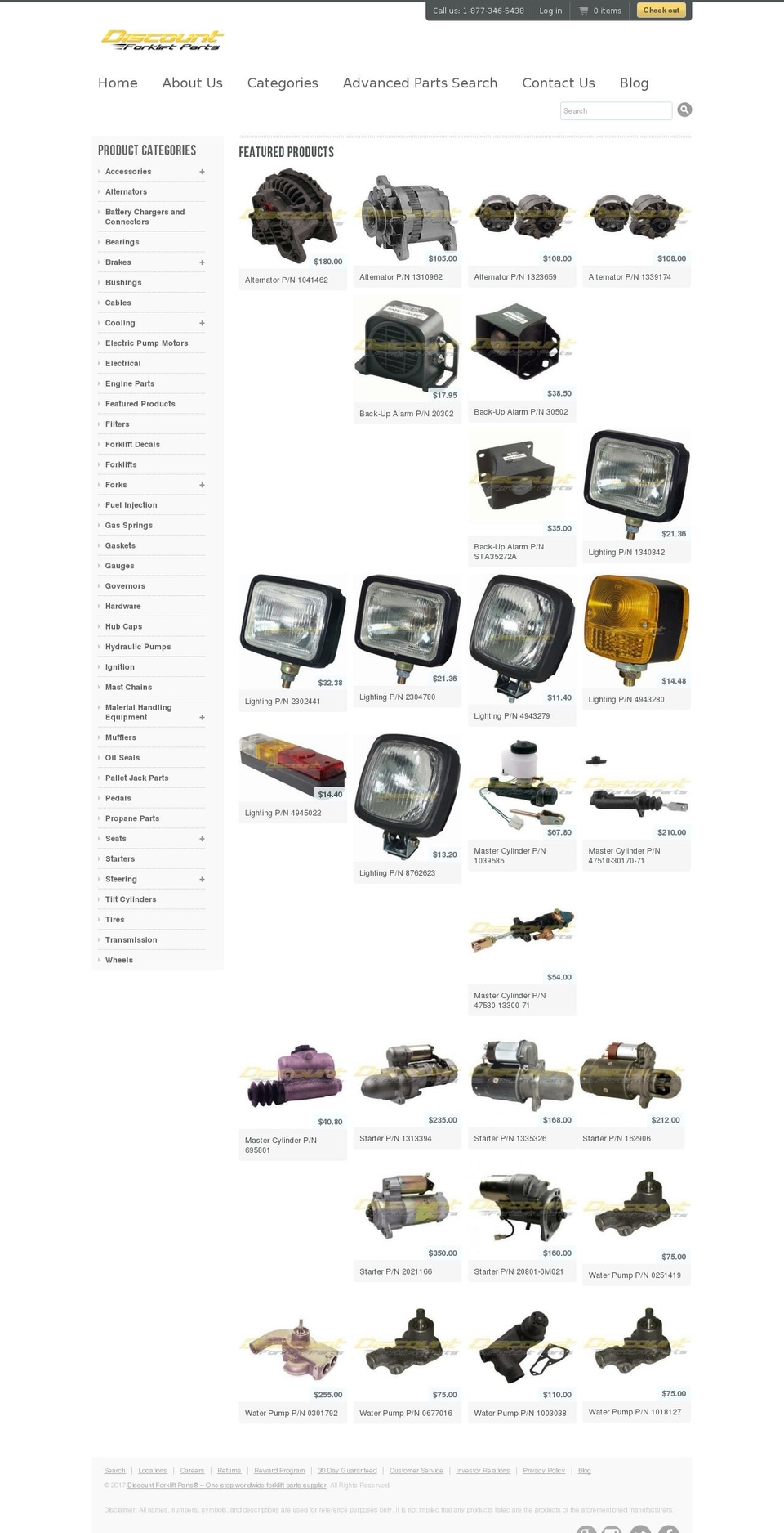 discountforkliftpart.com shopify website screenshot