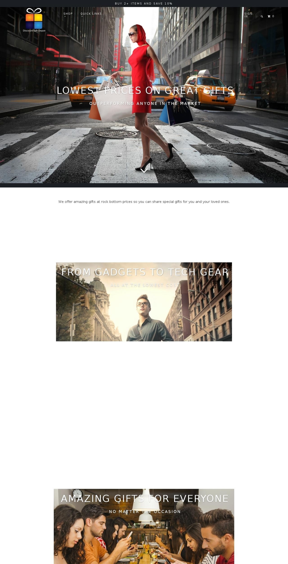 discountgiftdepot.com shopify website screenshot