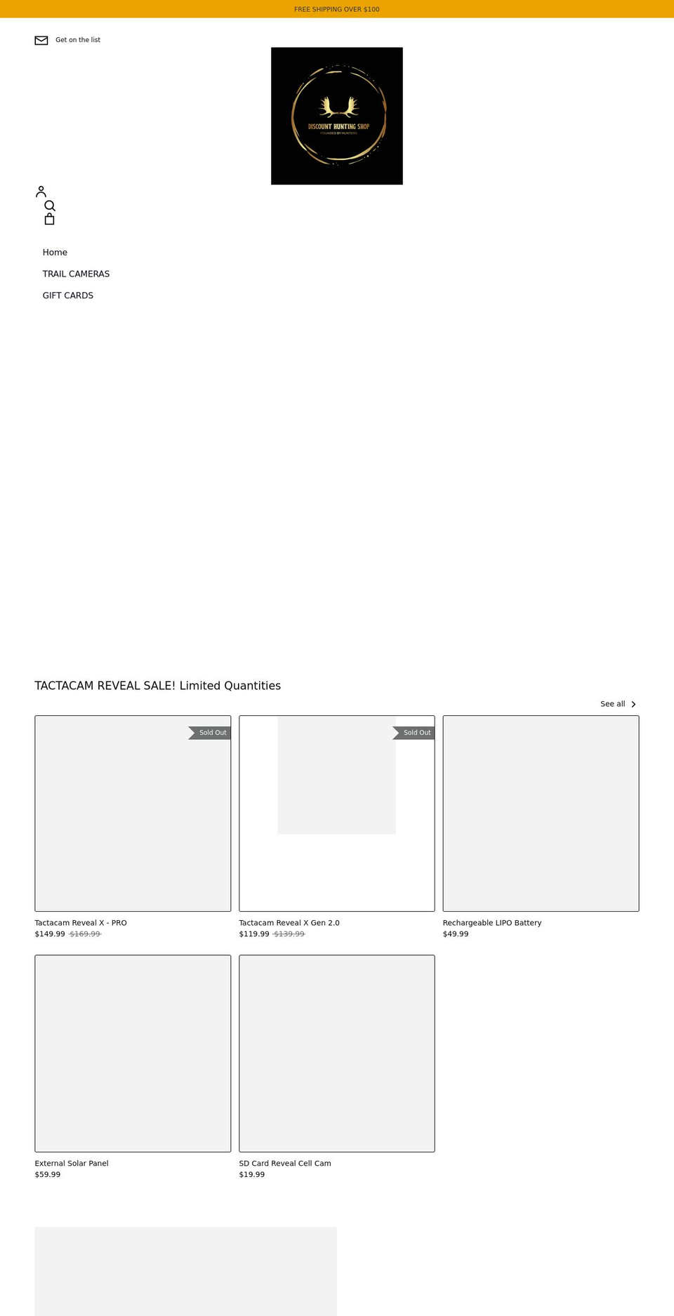 discounthuntingshop.com shopify website screenshot