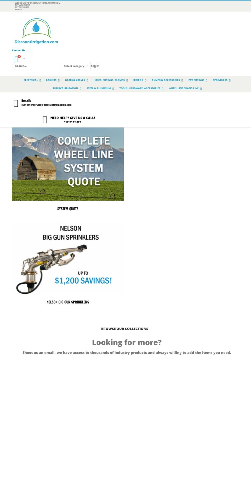 discountirrigation.com shopify website screenshot