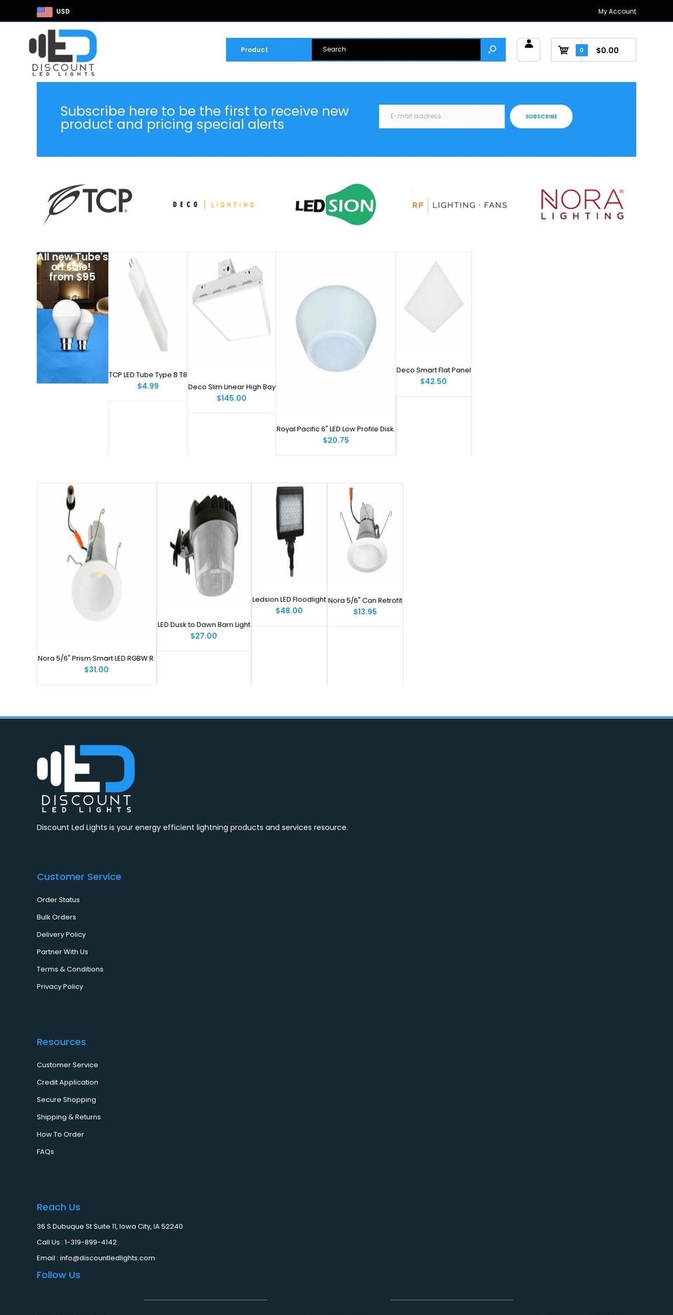 discountledlights.com shopify website screenshot