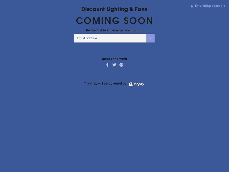 discountlightingandfans.com shopify website screenshot