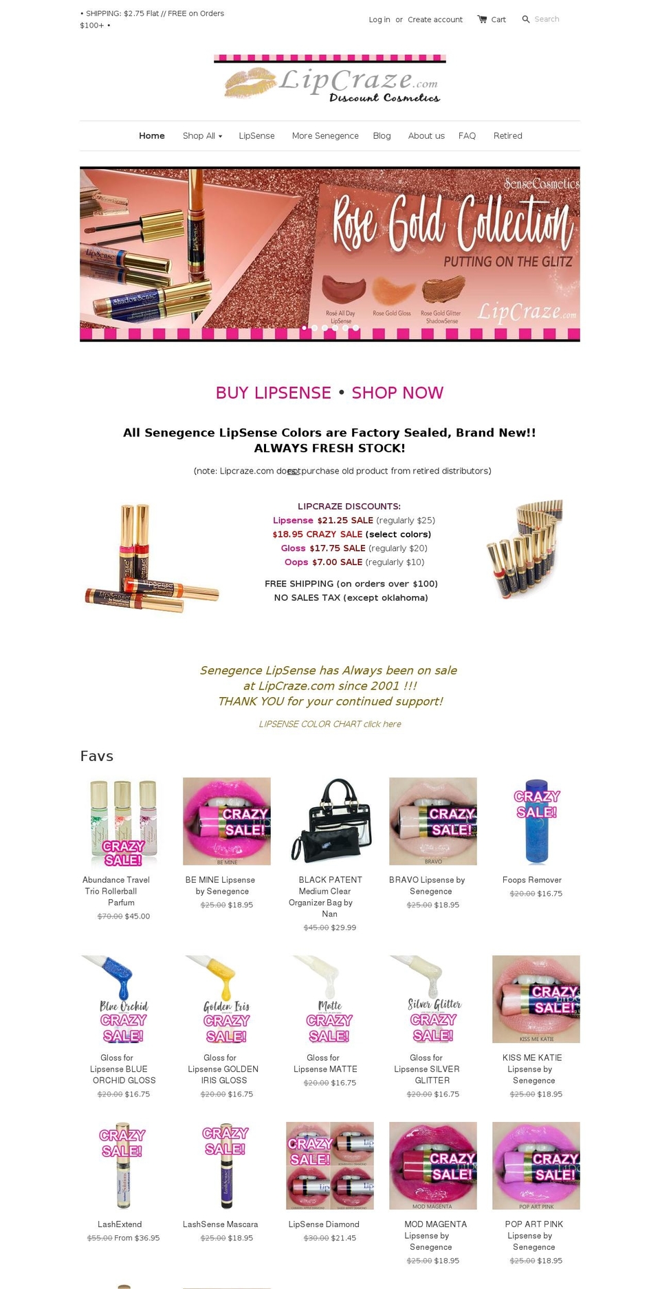 discountlipsense.com — Shopify storefront screenshot