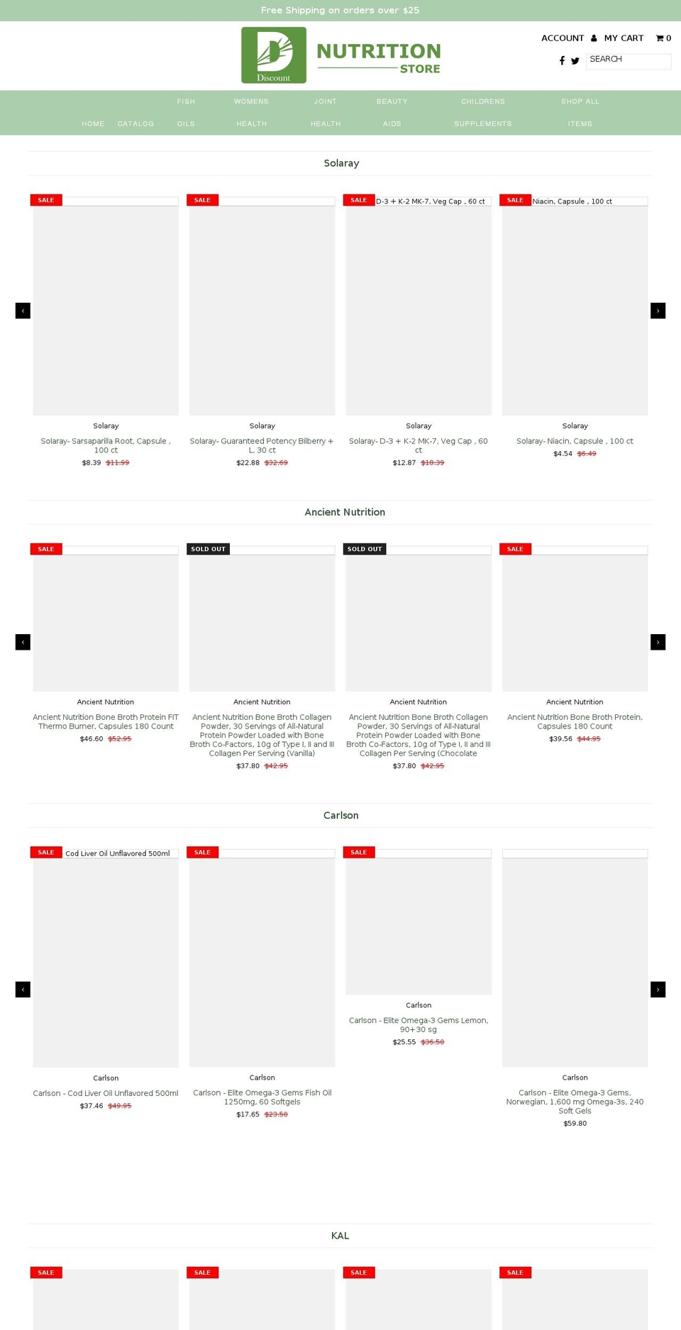 discountnutritionstore.com — Shopify storefront screenshot