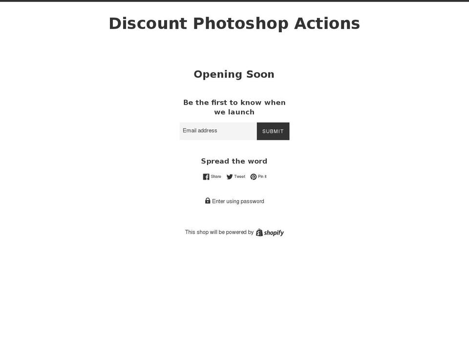 discountphotoshopactions.com — Shopify storefront screenshot