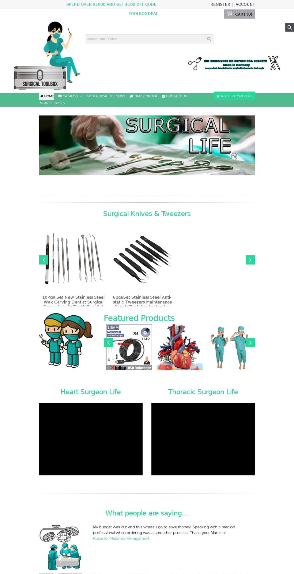 optimofinal Shopify theme site example discountsurgicaltoolbox.com