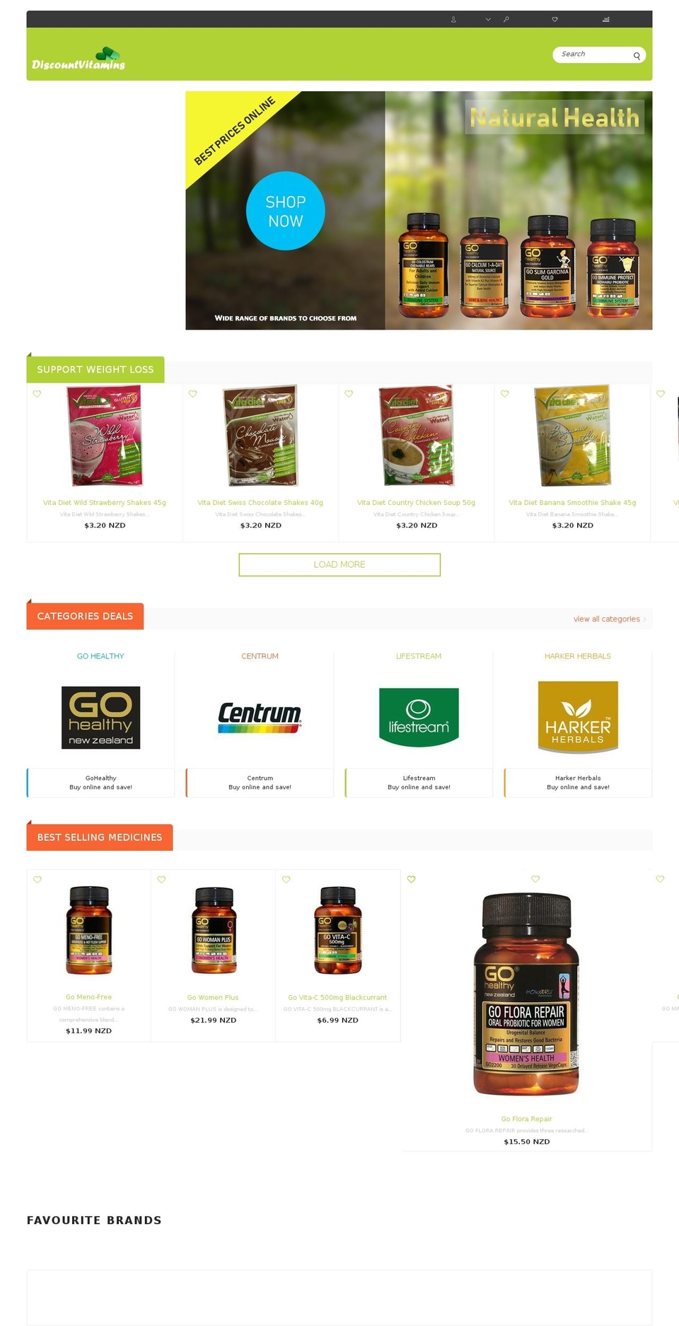 discountvitamins.co.nz shopify website screenshot