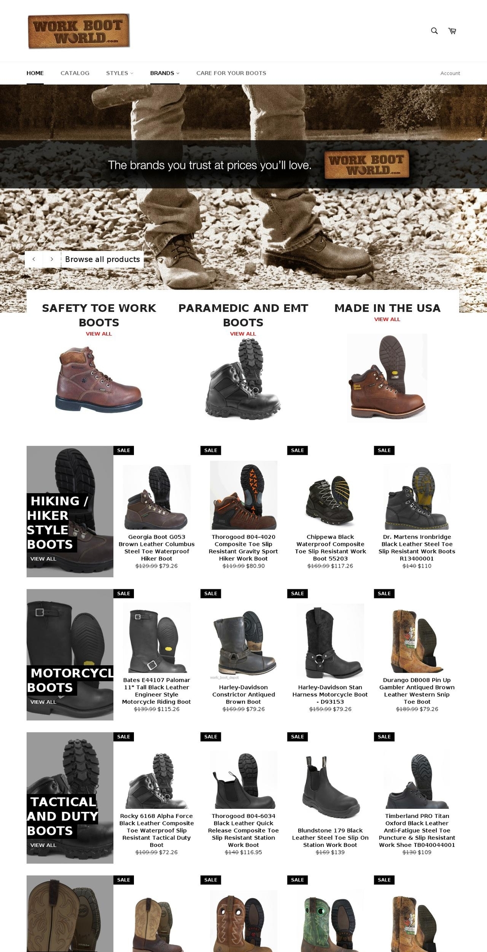 discountworkboot.com — Shopify storefront screenshot