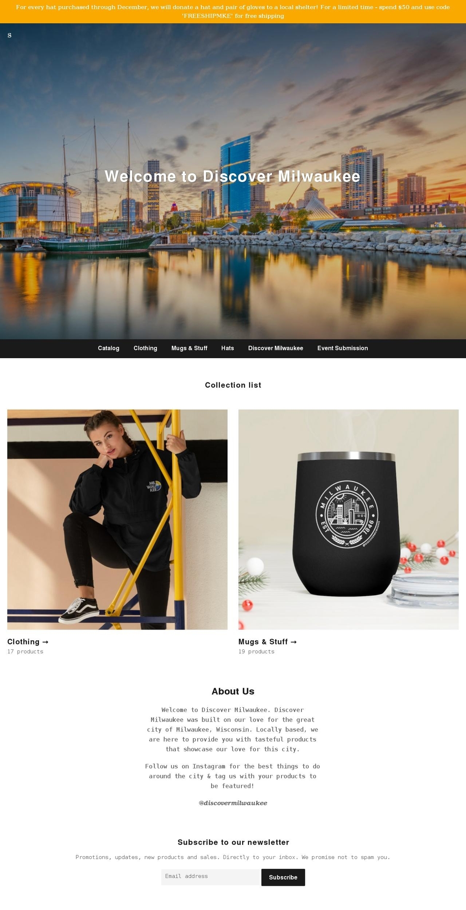 discover-milwaukee.com shopify website screenshot