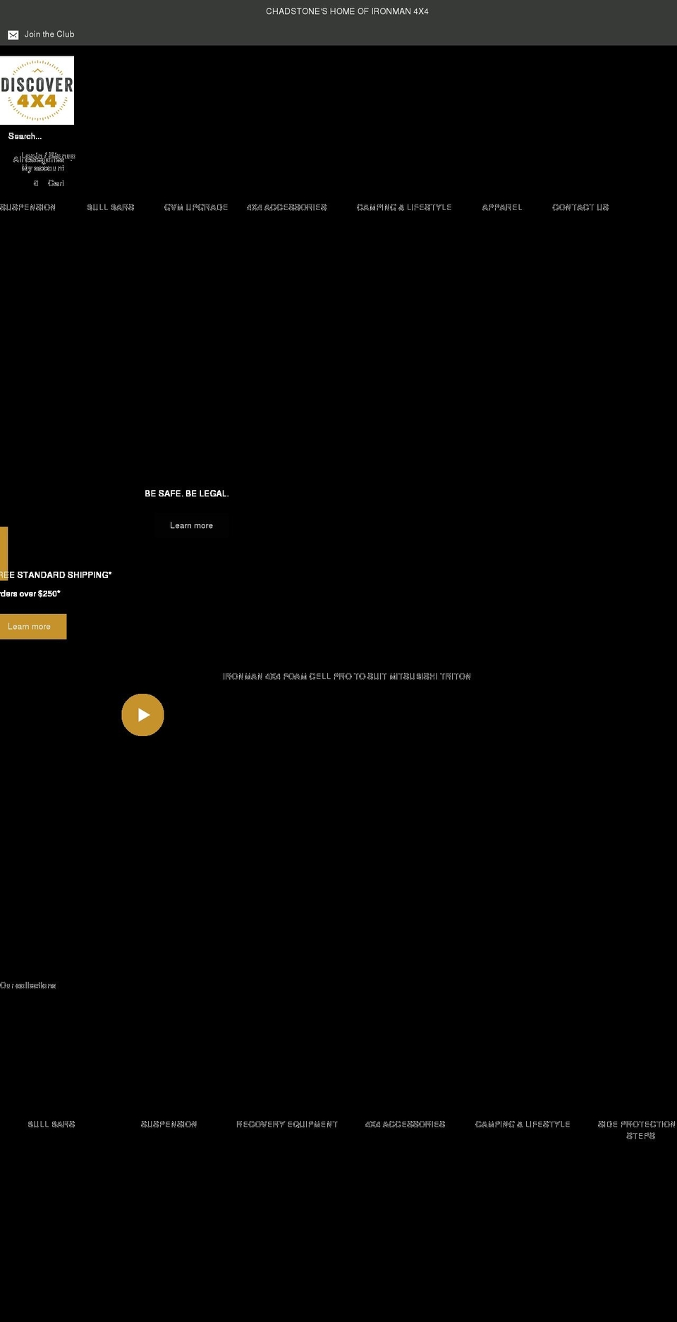 discover4x4.com.au shopify website screenshot