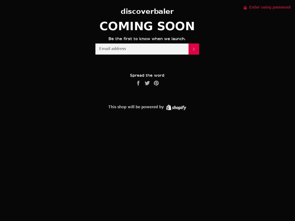 discoverbaler.com — Shopify storefront screenshot