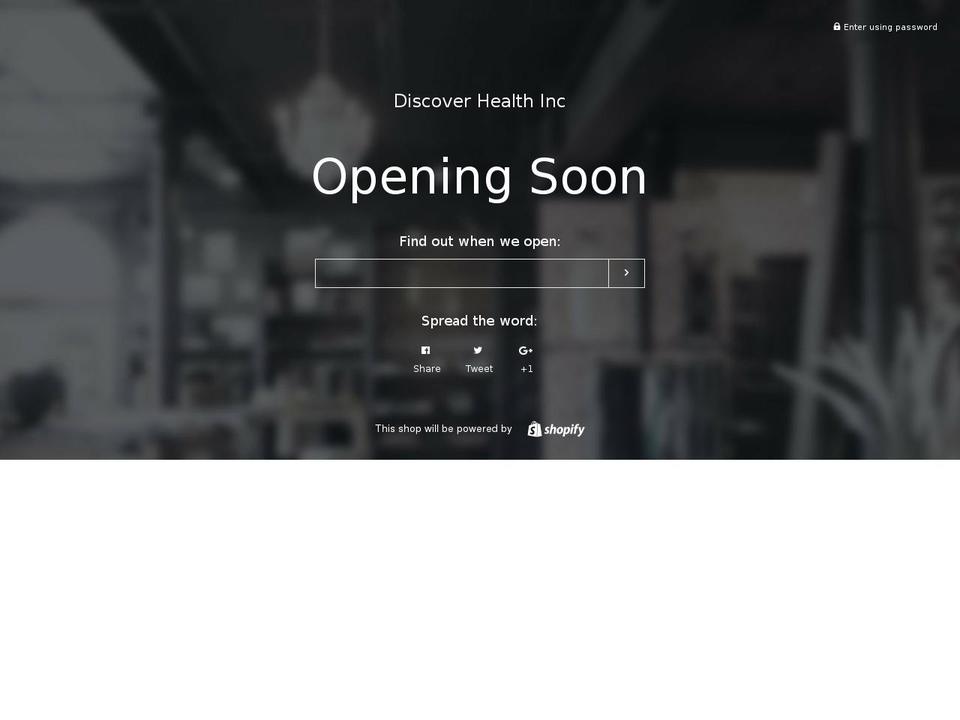 discoverhealthinc.com — Shopify storefront screenshot