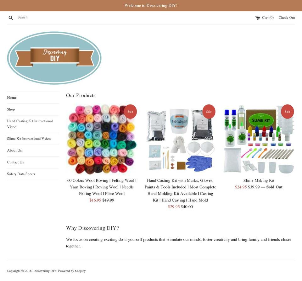 discoveringdiy.com — Shopify storefront screenshot