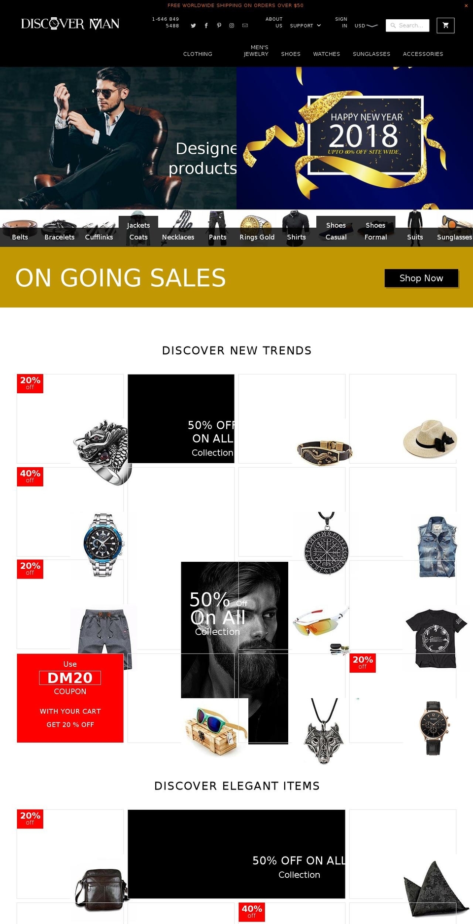 discoverman.com shopify website screenshot