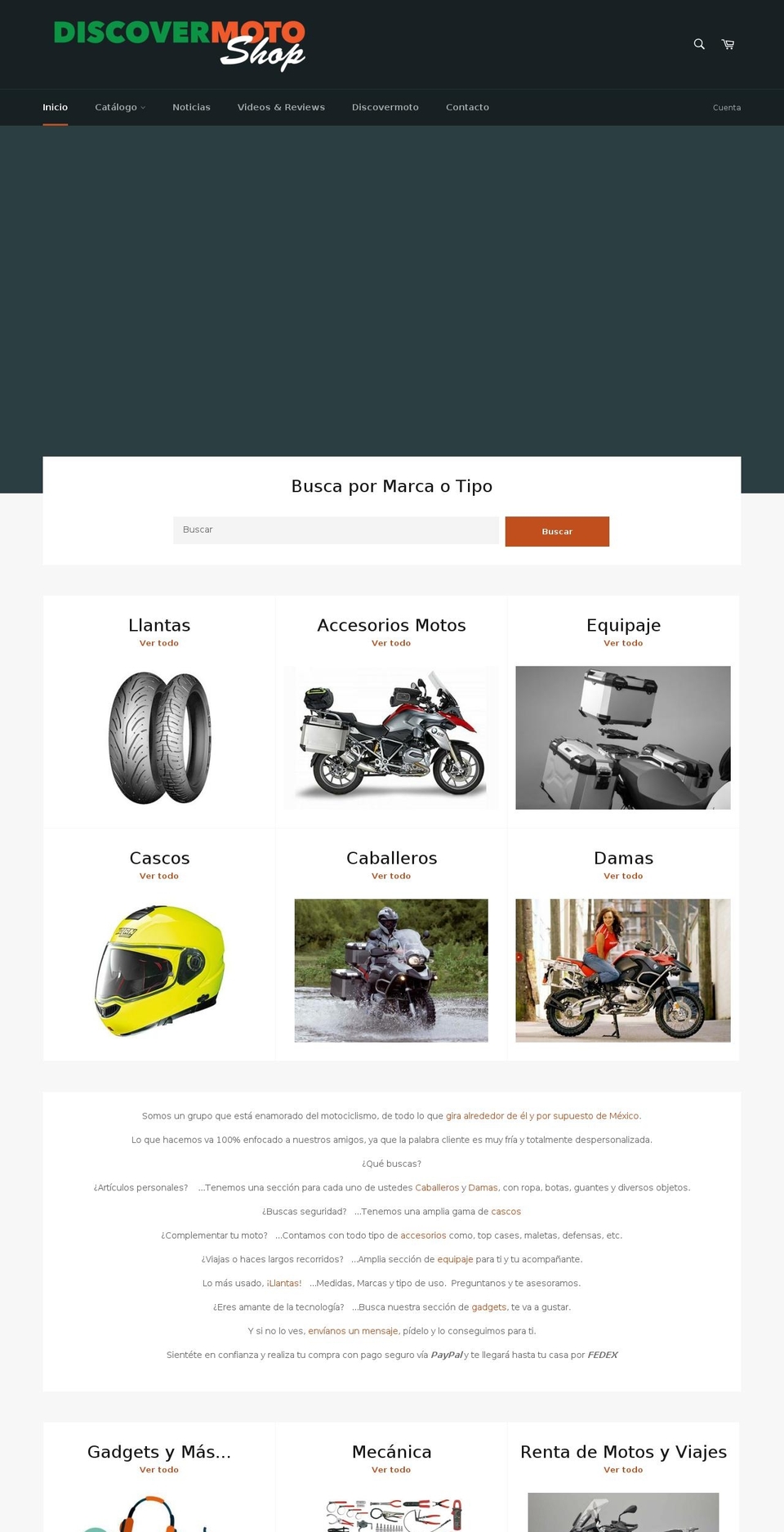 discovermotoshop.com shopify website screenshot