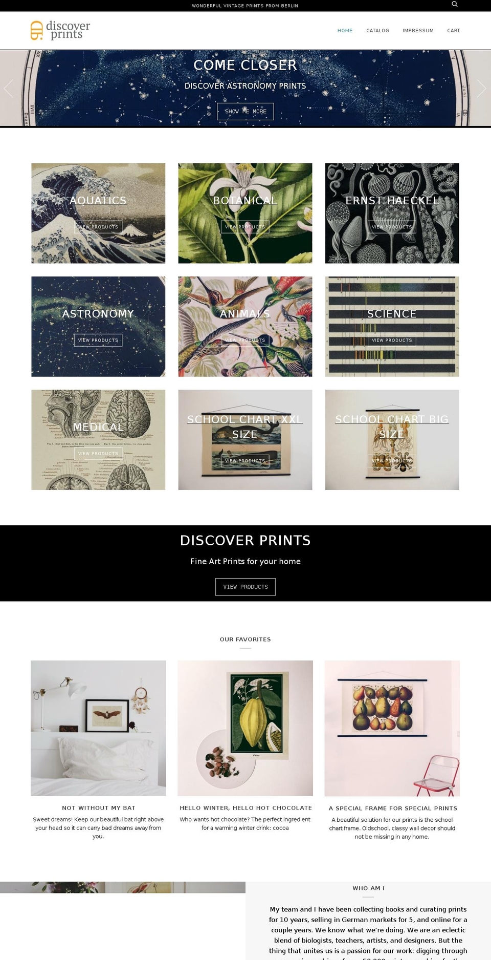 discoverprints.eu shopify website screenshot