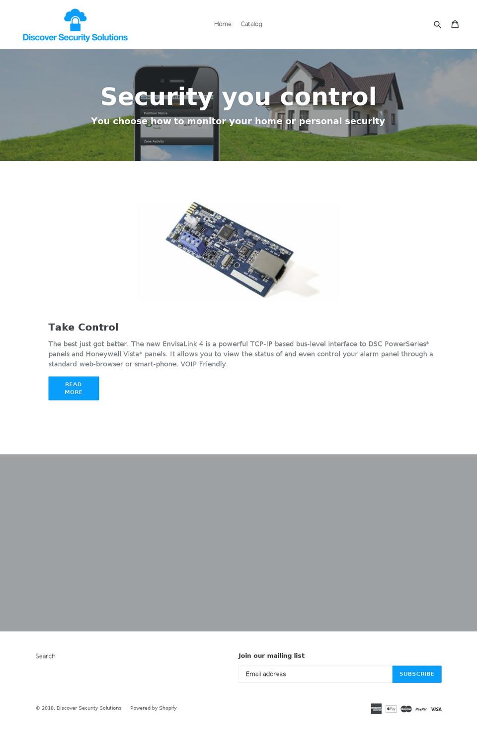 discoversecuritysolutions.com — Shopify storefront screenshot