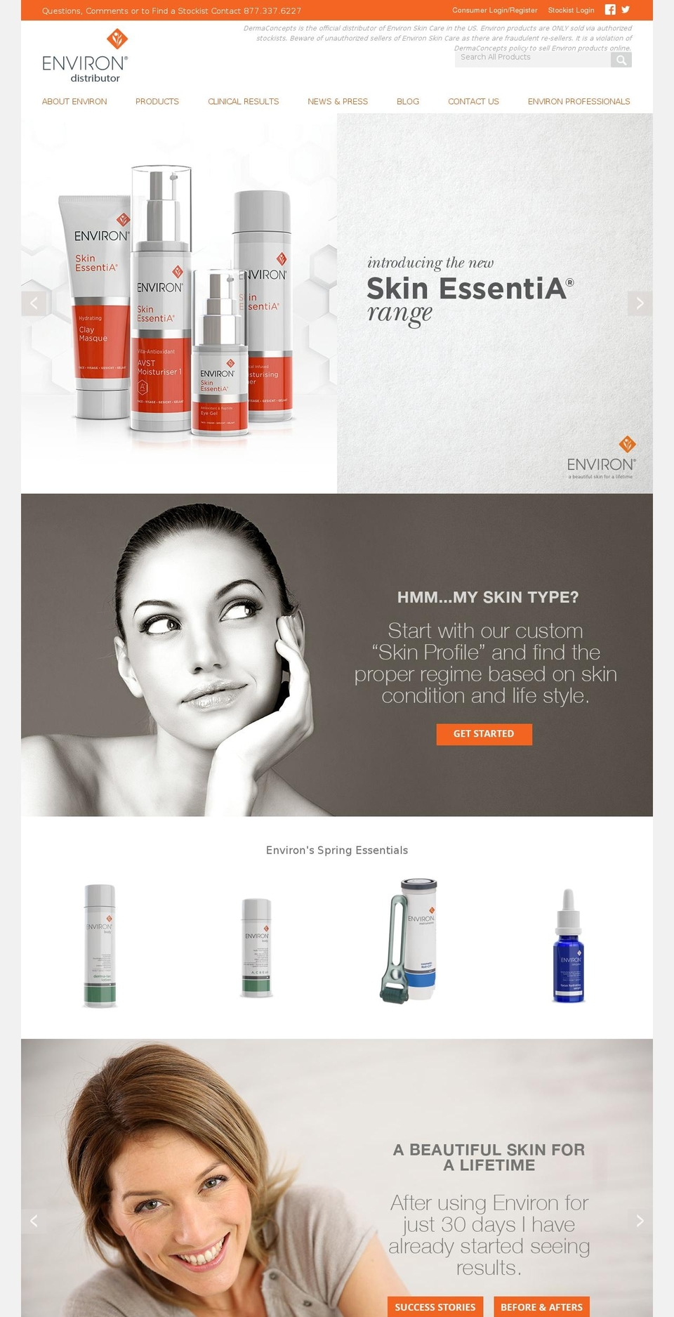 discoverskin.com shopify website screenshot