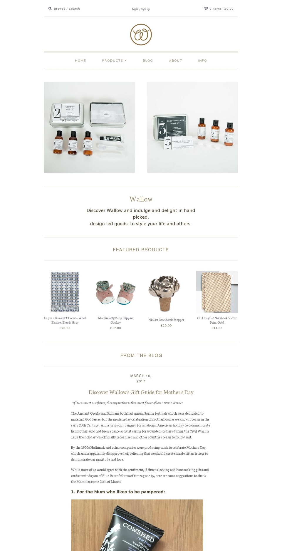 discoverwallow.com shopify website screenshot