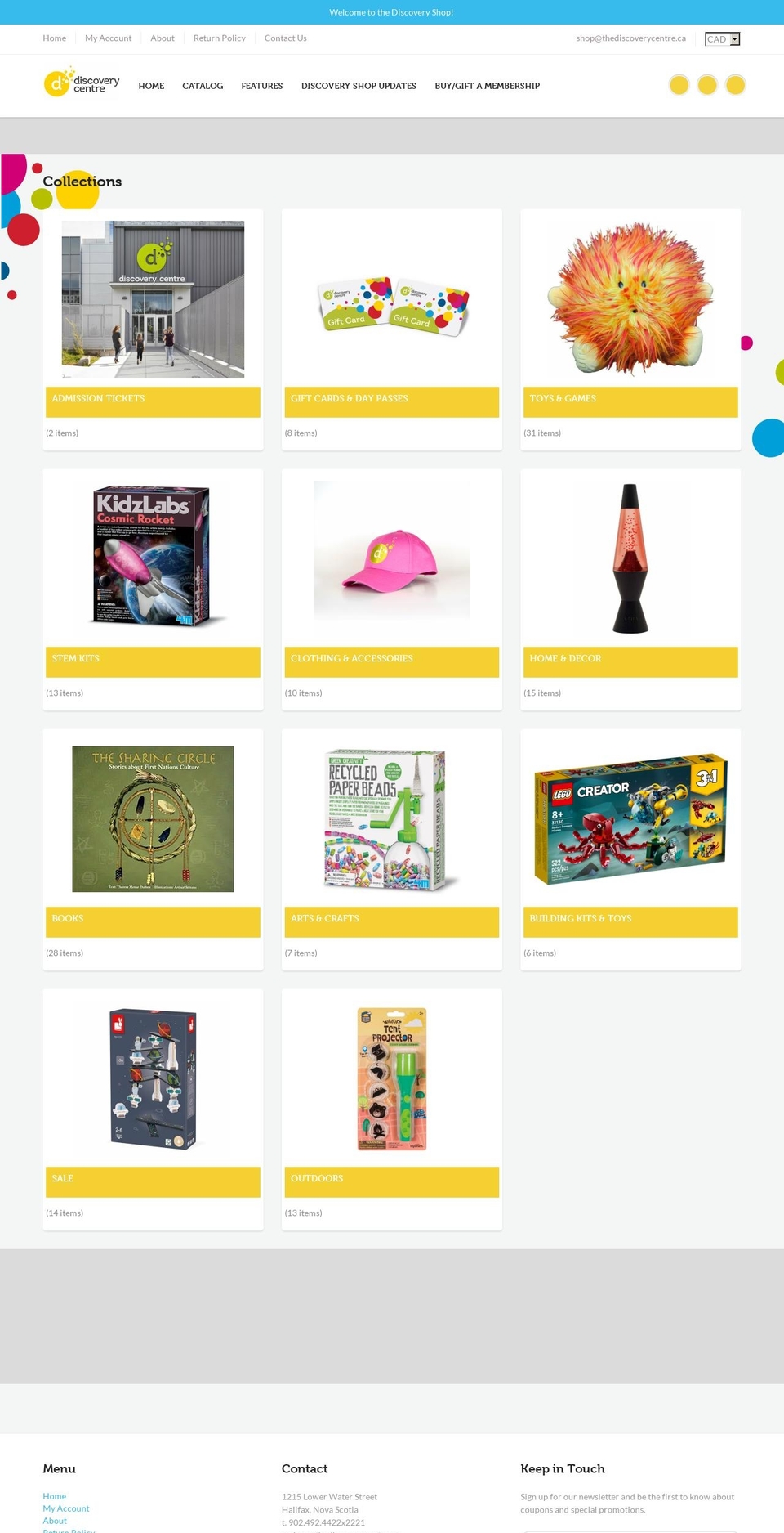 discovery-centre.myshopify.com shopify website screenshot