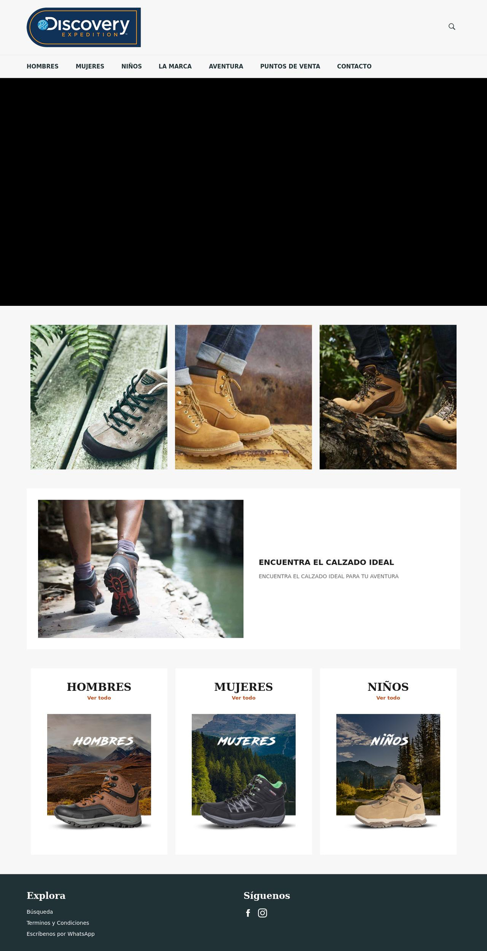 discoveryfootwear.com shopify website screenshot