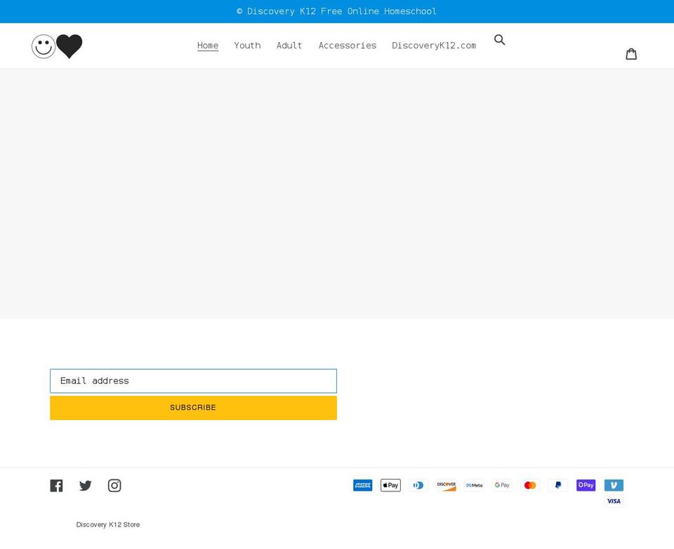 discoveryk12store.com shopify website screenshot