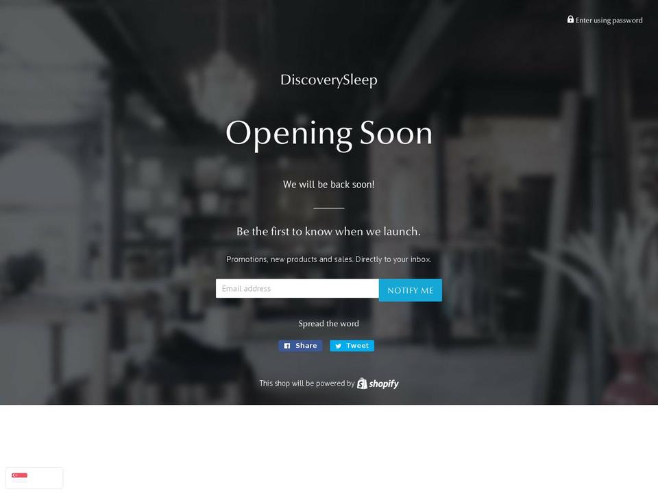 discoverysleep.com shopify website screenshot