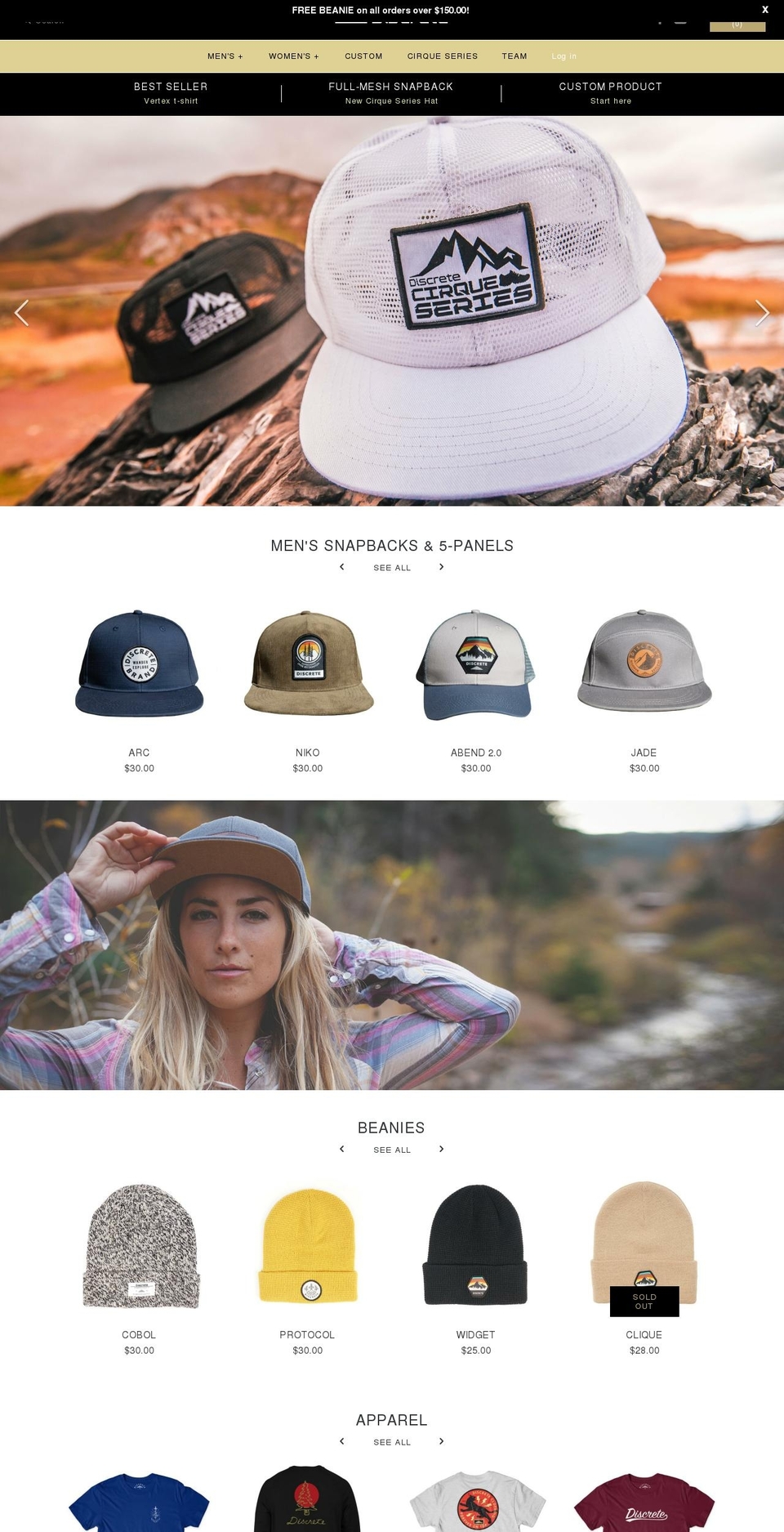 Jana New Site Shopify theme site example discreteheadwear.com