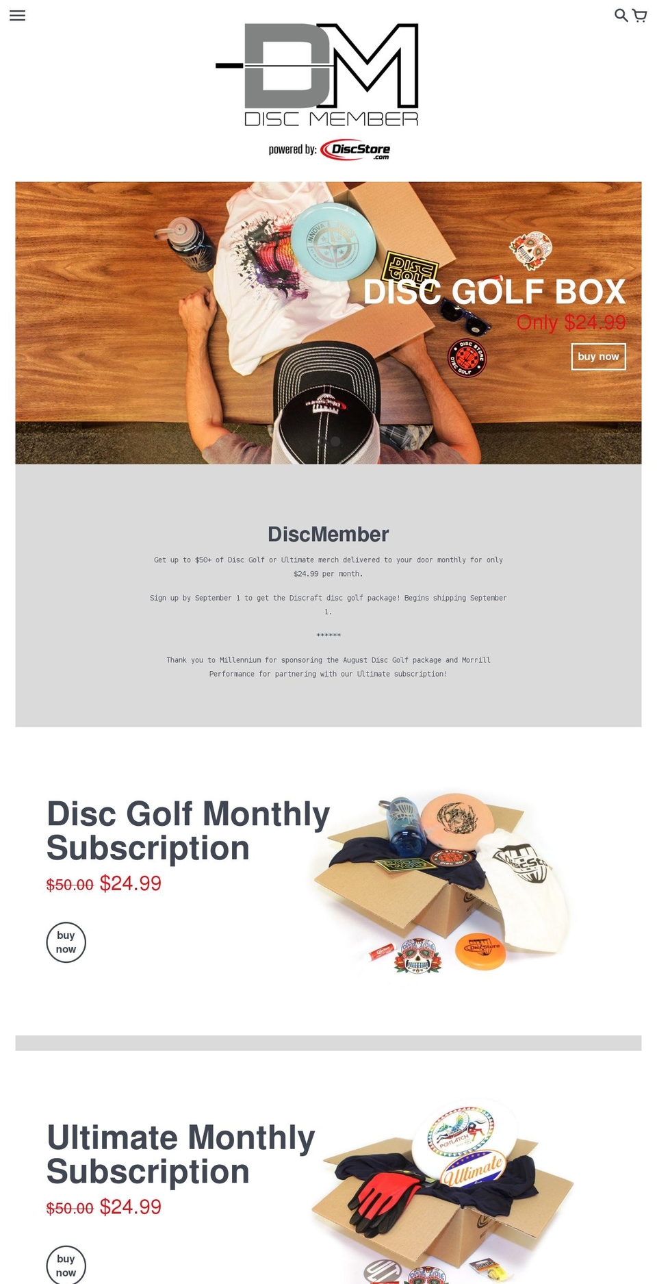 discsmember.com — Shopify storefront screenshot