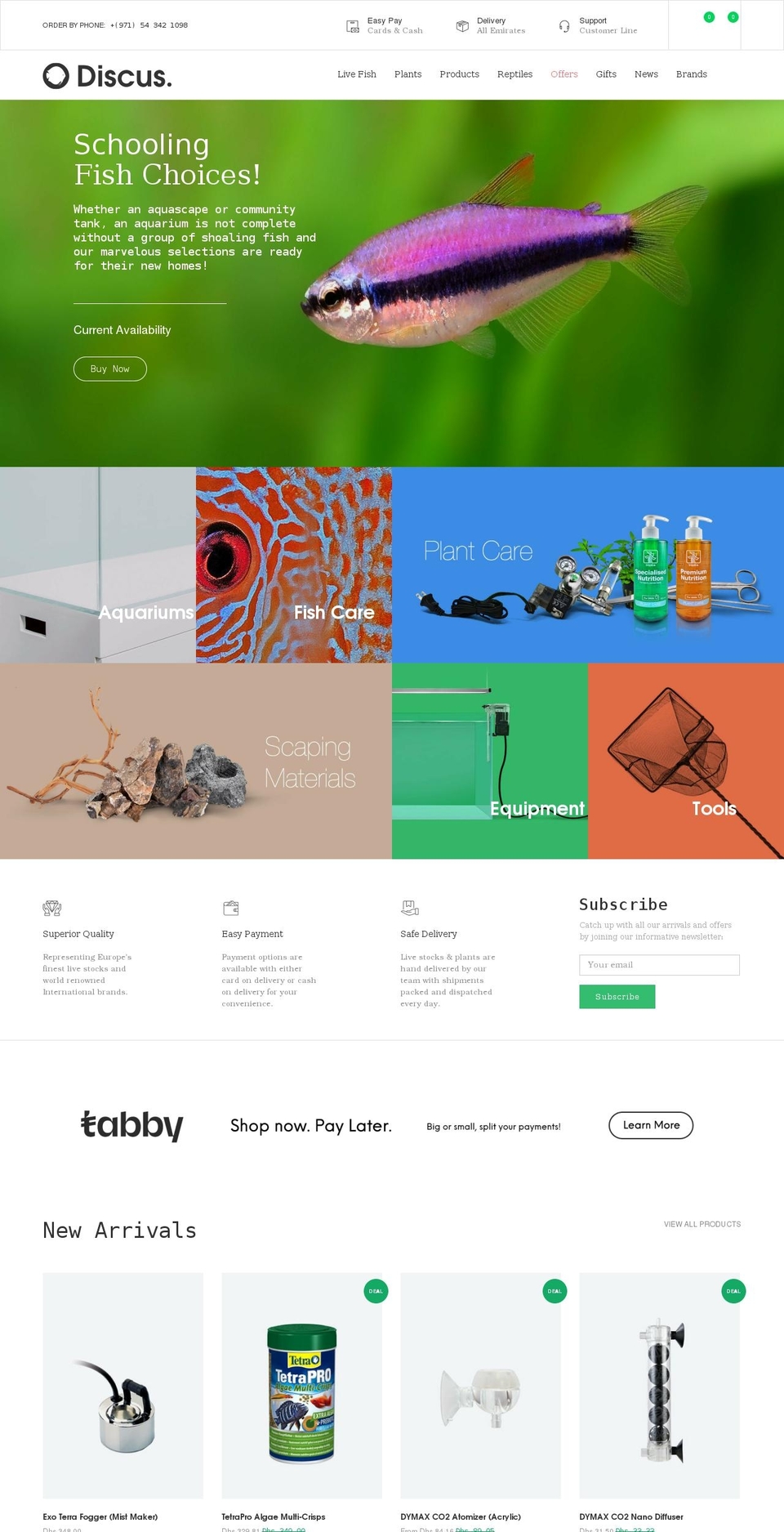 discus.ae shopify website screenshot