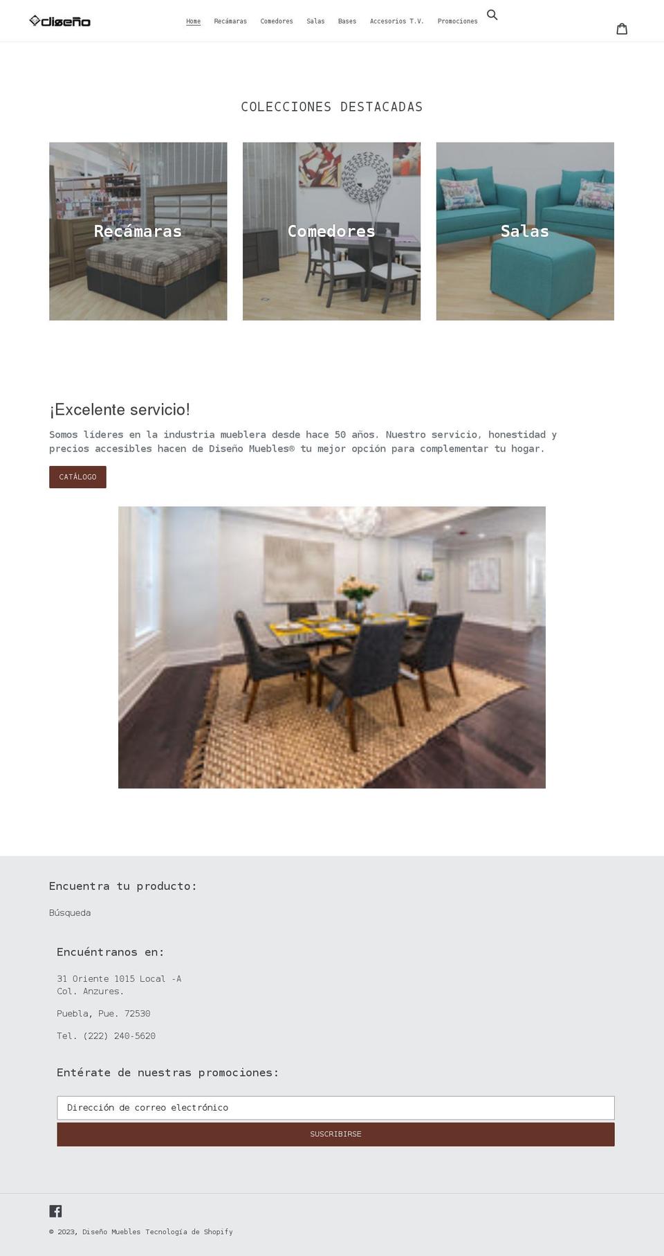 diseno-muebles.com shopify website screenshot