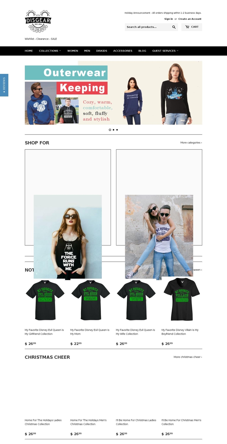 disgeardesigns.com — Shopify storefront screenshot