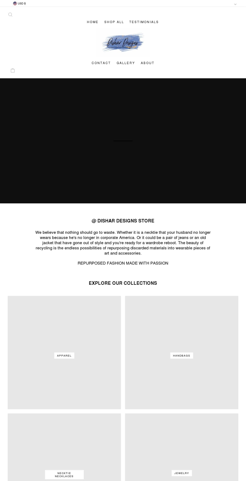 dishardesign.com shopify website screenshot
