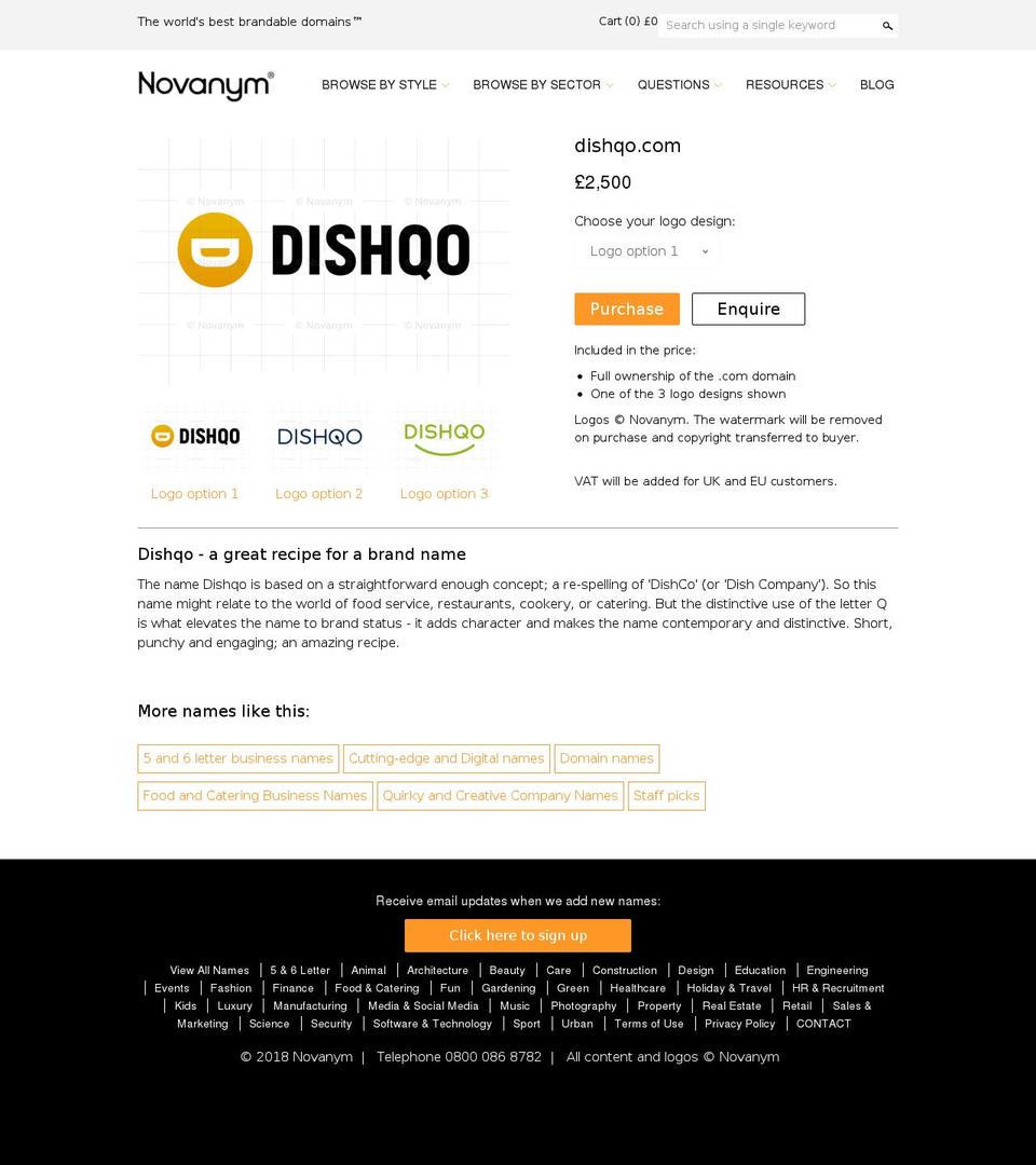 dishqo.com — Shopify storefront screenshot