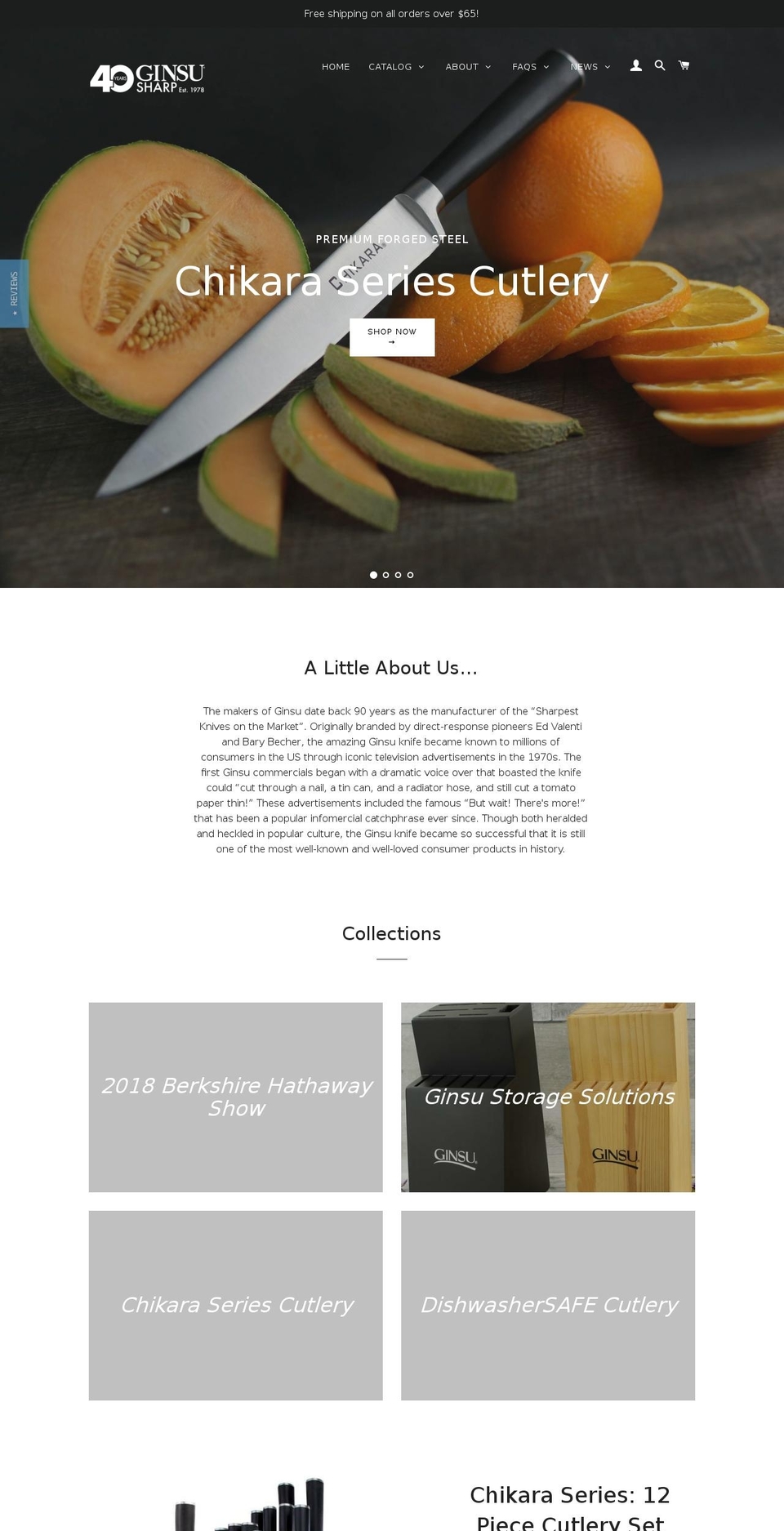 dishwashersafeknives.com — Shopify storefront screenshot