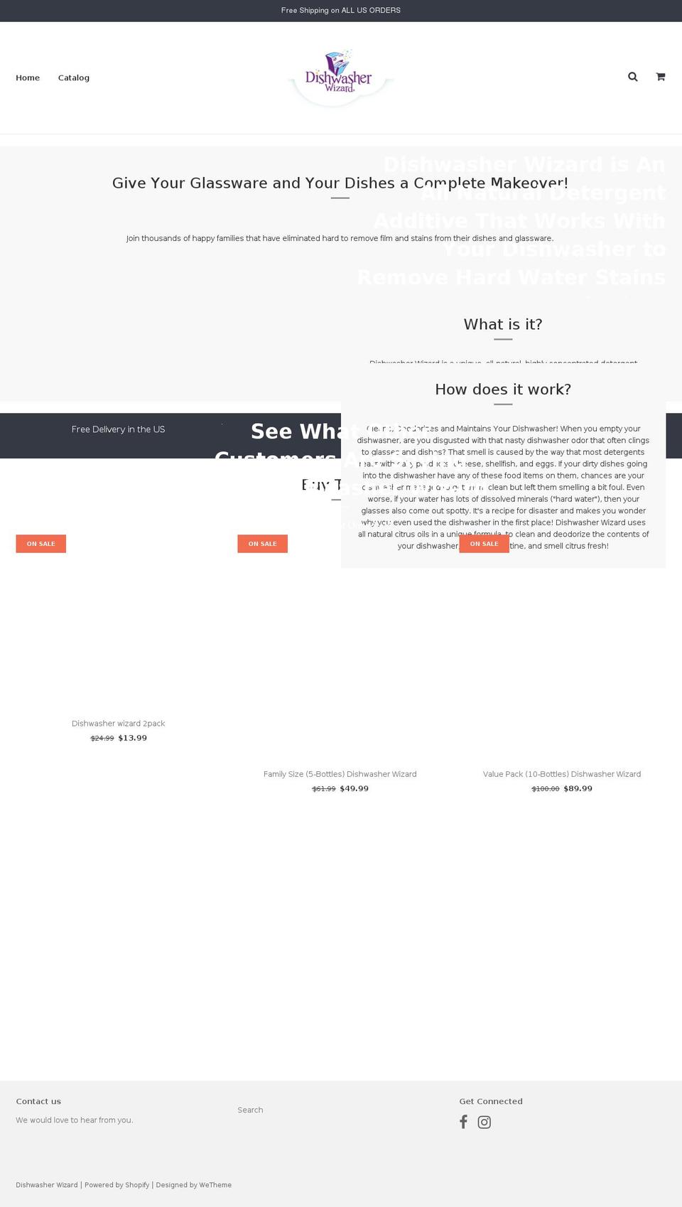 dishwasherwizard.com shopify website screenshot