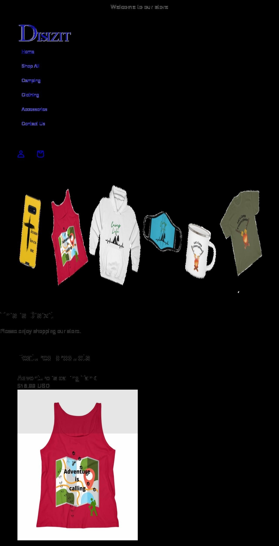 disizit.com shopify website screenshot