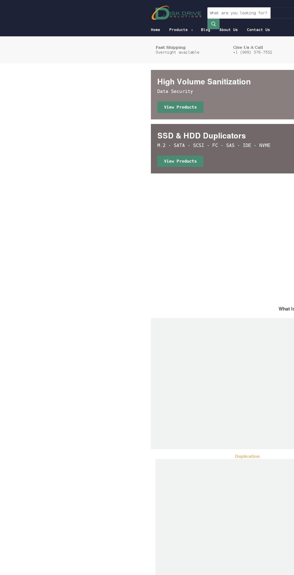 diskdrivesolutions.com shopify website screenshot