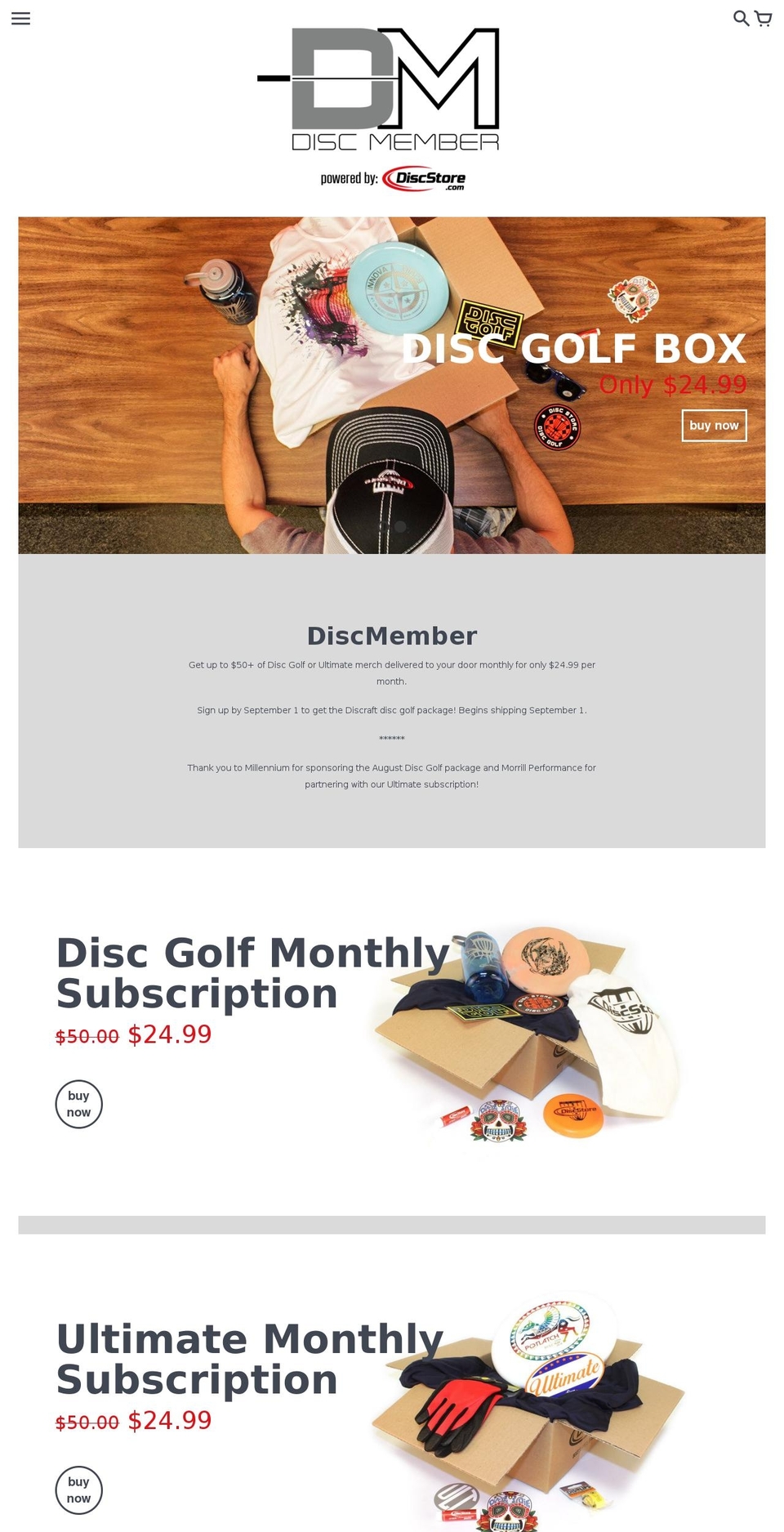 diskmember.com — Shopify storefront screenshot