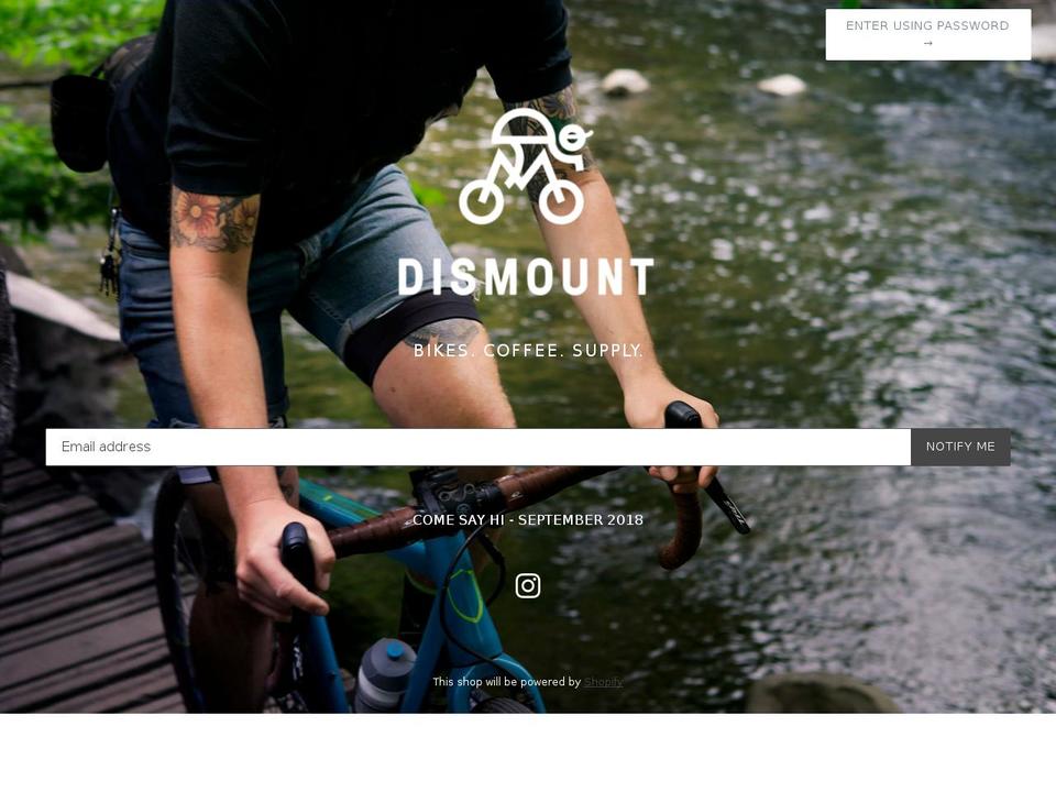 dismountbikeshop.com — Shopify storefront screenshot