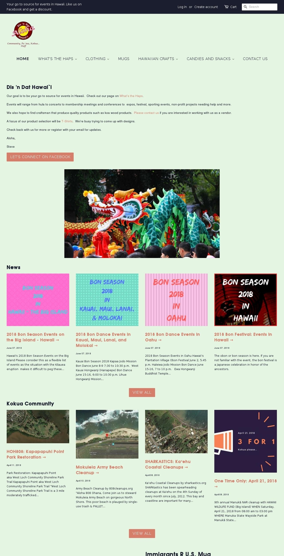 disndathawaii.com — Shopify storefront screenshot