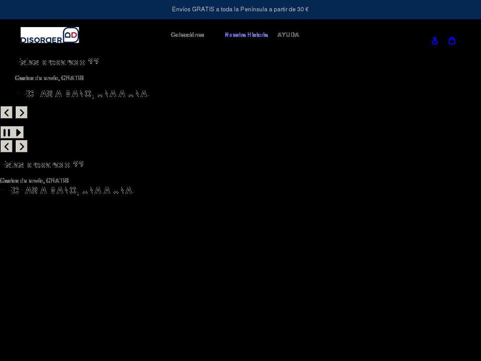 disorderonline.es shopify website screenshot