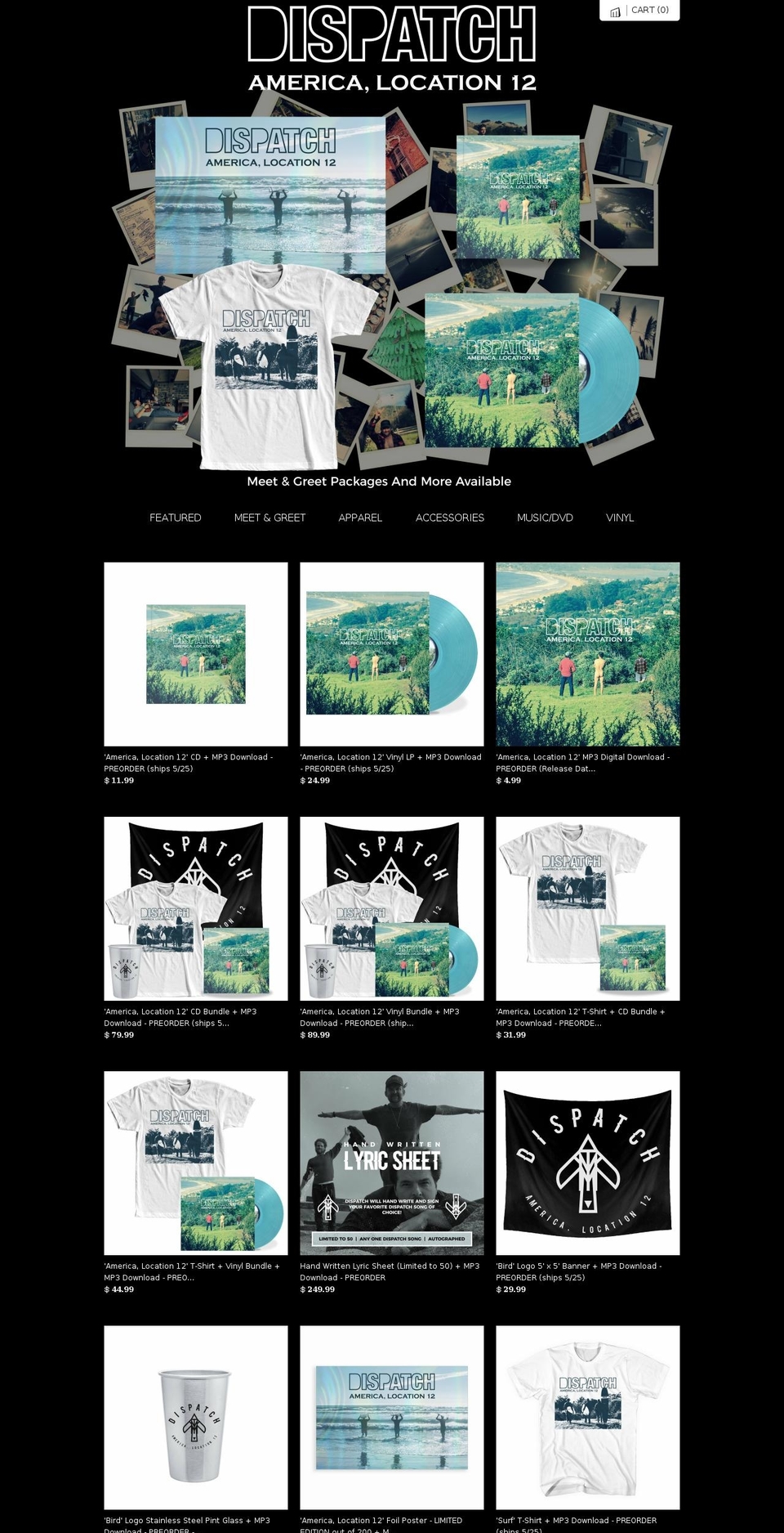 dispatchmerch.com shopify website screenshot