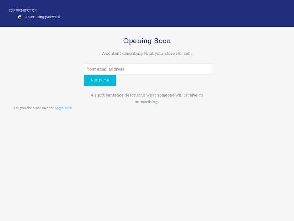 dispensetek.com shopify website screenshot