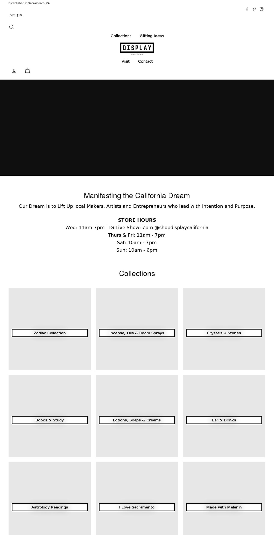 displaycalifornia.com shopify website screenshot